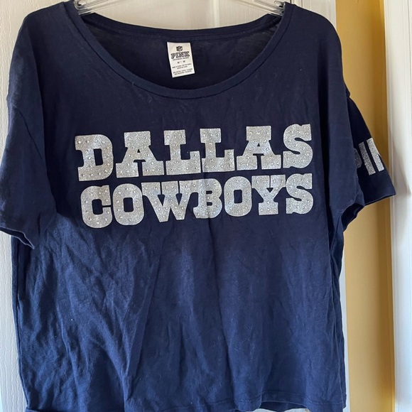 Victoria Secret Pink  Dallas Cowboys Shirts x2 size Medium - Picture 3 of 5